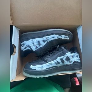 Black Nike AF1 ‘07 skeletons , size 10